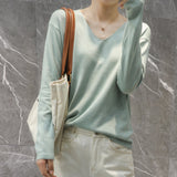 Fongt Style Autumn Winter Woolen Sweater Female V Gets Short Money Inside Build Head Sweater Slim Bottom Sweater-Outfit