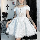 Autumn And Winter Women's Temperament Lace Splicing Sling Net Sexy Fashion Dress-Outfit