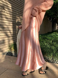 Fongt Xixi 2025 Spring New Temperament High-Waisted Half-Body Skirt Heavy Imitation Acetic Acid-Bated Ass Skirt Women 85108