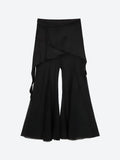 Asymmetric Top & Skirt Pants Two Piece