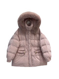 Korean Version Sweet Horn Buckle Down Jacket Female Long Winter New Fox Big Hair Collar Thick Warm Coat Tide-Outfit