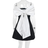 Fongt Autumn 2024 New Sexy Dress Temperament One-Word Shoulder-To-Shoulder Dress