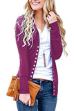 Solid Color V-neck Long Sleeve