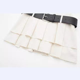 New Spring Style Dress With Belt Wide Pleated Trousers 3152330-Outfit