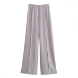 Fongt Women's INS Explosion Fashion Casual Round Collar Blouse + Casual Pants Set