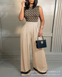 Ins Summer Print Sleeveless Jumpsuit LD83171 Collection-Outfit