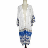 Fongt Women's Positioning Print Chiffon Beach Sunscreen Cardigan Holiday Shawl Bikini