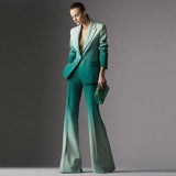 Fongt New Star Fashion Temperament Gradient Color Repair Suit Trouser Trousers Set Two Sets