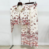 Fongt Early Spring New Underwater World Printing Sling Vest Short Coat + Trousers Set Three-Piece Set