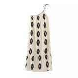 Printed Asymmetrical Dress 5107365 In Summer 2024-Outfit