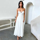 Fongt Sling Strip A Swing Holiday Style Dress 2024 New Temperament Strap To The Waist