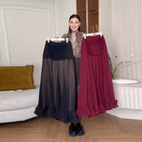 Fongt Summer Women's New Lotus Leaf Side High Waist Slim Solid Body Skirt