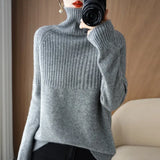 Fongt Sweater Bottom Shirt Women With Qiu Dong New Head Loose Half Draw A Rotator Sleeve Sweater Women's Jacket-Outfit