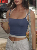 Blue Contrast Color Mock Two Piece