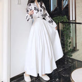 Women Pure Simple Classy Aesthetic All-match Temperament White Autumn Students Cozy Ankle-length Tender Femme Casual