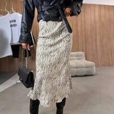 Hot Style Fall Fashion High Waist Show Thin Print Women's Skirt Woman-Outfit