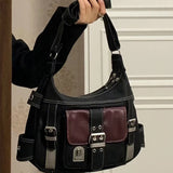 90s Vintage Pu Leather Y2K Crossbody Bag-Outfit