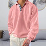 Fongt Explosion Autumn Long Sleeve V-Neck Men's Clips Loose Wear Men's
