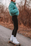 Stand Collar Puffer Coat 1028-1-Outfit
