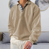 Fongt Explosion Autumn Long Sleeve V-Neck Men's Clips Loose Wear Men's