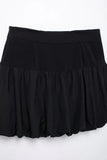 Black Balloon Gold Button Decorated Mini Skirt-Outfit