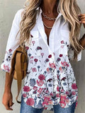 long-sleeved shirt casual plus size