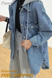 Jacket Women'S Hooded Long-Sleeved Spring And Autumn New Style Loose Korean Mid-Length