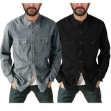 Fongt Men's Shirt 2025 New Wish Denim Cardigan Station Jacket Multi-Color Multi-Code