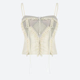 Ruffled Mesh Corset
