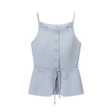 Fongt Homemade New Women's Seam-Cheaded Belt Belt Belt High-Waisted Straight Trousers