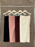 Fongt Xixi 2025 Autumn New Temperament Commuting High-Waisted Half-Body Skirt Thin Open Fork Ass Skirt Women 85081