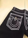 Trendy Rock Style Jeans Men's White Thick Line Belief Large Size Loose Straight Tube-Outfit