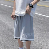 Casual Shorts Mesh Quick-drying Basketball Crossfit Clothing Pocket Spliced Stripe Breathable Thin Baggy Beach