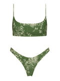 smocked bikini set with floral