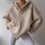 Fongt New Plus Velvet Hooded Printing Long-Sleeved Base With Sweater V-Neck Velvet