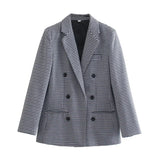 Fongt Autumn New Lattice Double Buckle Coat Personality Suit 2025 Top 5 Color