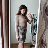Fongt New Autumn And Winter Elastic Open Shoulder Base Knit-Outfit