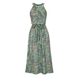 Fongt Women's Dress New Summer Sexy Fashion Milk Silk Print Floral Dress