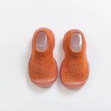 Spring Leopard Soft Bottom Non-Slip Floor Socks Solid Color Toddler Girl Boy Shoes With Transparent Rubber Soles Kid