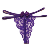 Fongt Thong Female Feel Bow Diamond Hollow Without Trace A Line Tone Ultra-Thin Summer Tpants