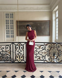 Knitted Turtleneck Pleated Tank Maxi Dress-Outfit