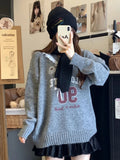 Knit Jersey Print Sweater-Outfit