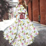 Fongt Spring New Digital Print Dress Dress Holiday Dress Women's