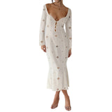 Unique Embroidered Sexy Trend Midi