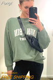 Embroidered Sweatshirt Women 2023 Spring Autumn Clothing Cotton Sweatshirts Tops Fashion Pullovers Sweatshirts