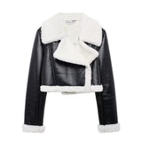 Fongt Women's ZA Explosion New Street Fashion Lamb Woolen Jacket Jacket