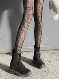 Mesh Spider Web Tights-Outfit