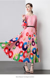 Fongt New Women's Dress Dress Oversized Dress Print 100 Folds T-Shirt With T-Shirt Holiday Casual Dress
