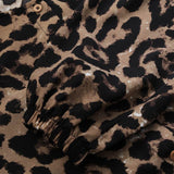 Leopard Printed Casual Loose Muslim Sets ZANZEA Women Full Sleeve Blouse Long Pants 2022 Party Suits Islamic
