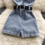 Rompers Women Jeans Jumpsuit off shoulder 2023 Loose Casual Denim Rompers Womens Jumpsuits Wide Leg Casual Denim